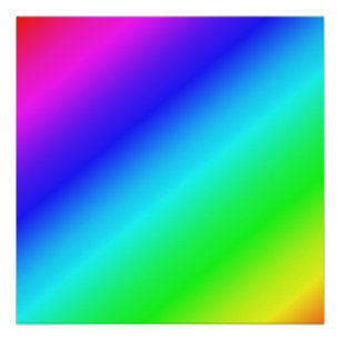 Póster Gradiente de arcoíris diagonal azul a verde 20x20