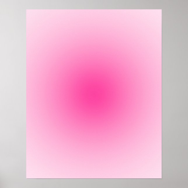 Póster Gradiente de Aura de Rosa Pastel a Rosa Fuerte 16x (Frente)