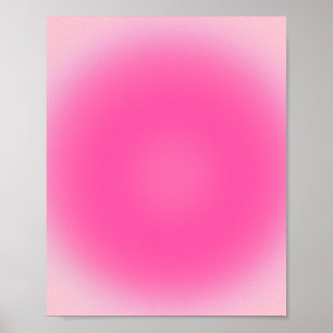 Póster Gradiente de aura rosa