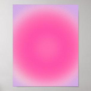 Póster Gradiente De Aura Rosa Y Púrpura