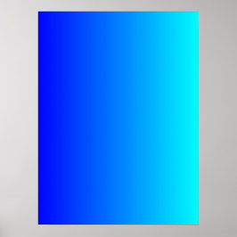 Póster Gradiente de Azul a Aqua