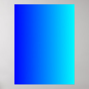 Póster Gradiente de Azul a Aqua