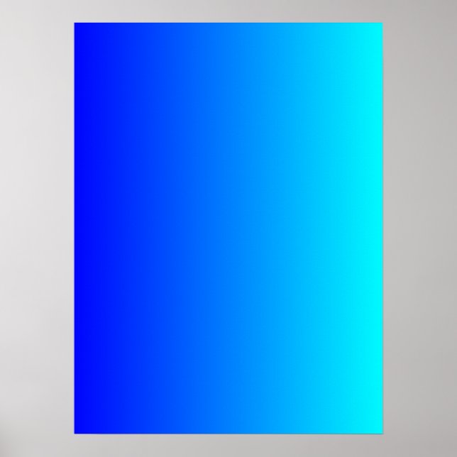 Póster Gradiente de Azul a Aqua (Frente)