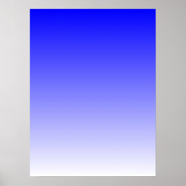 Póster Gradiente de Azul a Blanco