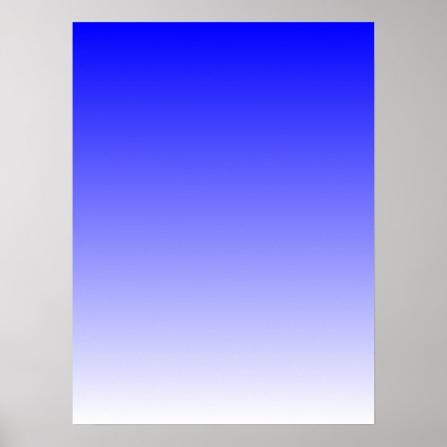 Póster Gradiente de Azul a Blanco (Frente)