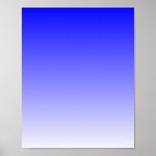 Póster Gradiente de Azul a Blanco