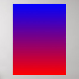 Póster Gradiente de Azul a Rojo