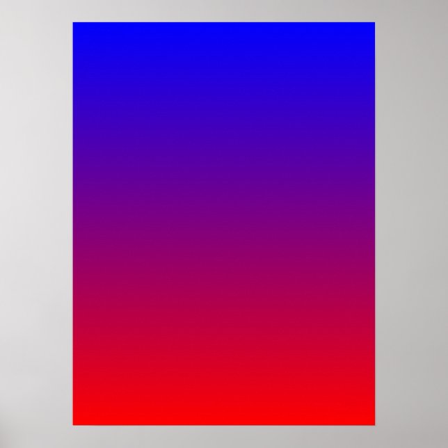 Póster Gradiente de Azul a Rojo (Frente)