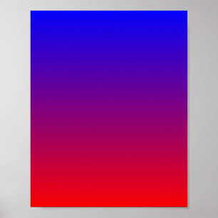 Póster Gradiente de Azul a Rojo