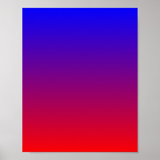 Póster Gradiente de Azul a Rojo (Frente)
