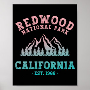 Póster Gradiente de California en el Parque Nacional Redw