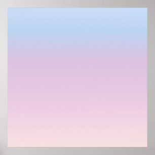 Póster Gradiente de cielo pastel mínimo