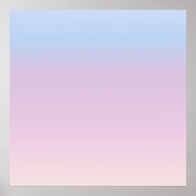 Póster Gradiente de cielo pastel mínimo (Frente)