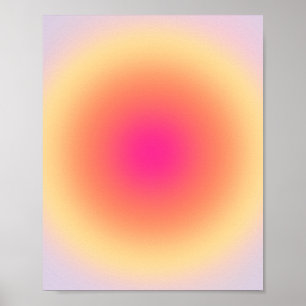 Póster Gradiente de conjunto de sol abstracto