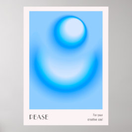 Póster Gradiente de efecto Aura de color vintage