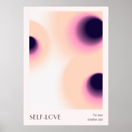 Póster Gradiente de efecto Aura de color vintage