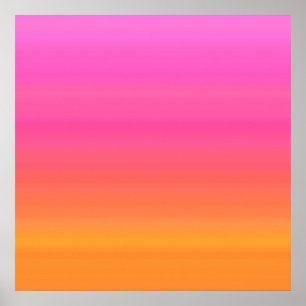 Póster Gradiente de frambuesa de sol - Naranja amarillo r