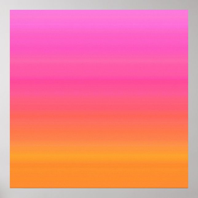 Póster Gradiente de frambuesa de sol - Naranja amarillo r (Frente)