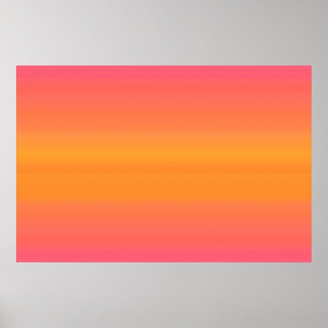 Póster Gradiente de frambuesa de sol - Naranja amarillo r (Frente)