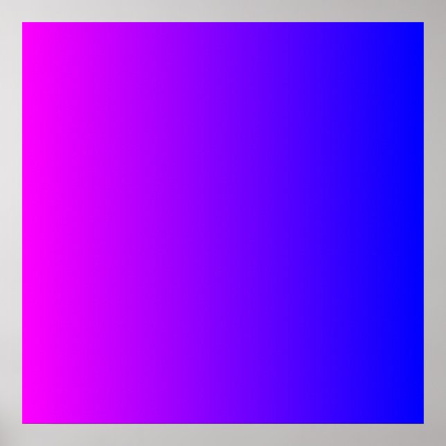 Póster Gradiente de Magenta a Azul (Frente)