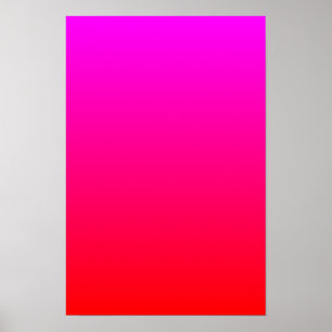 Póster Gradiente de Magenta a Rojo