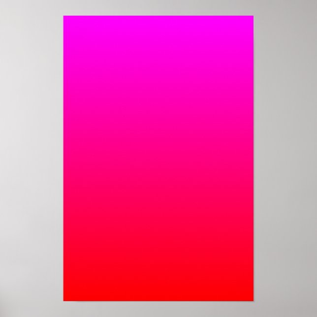 Póster Gradiente de Magenta a Rojo (Frente)