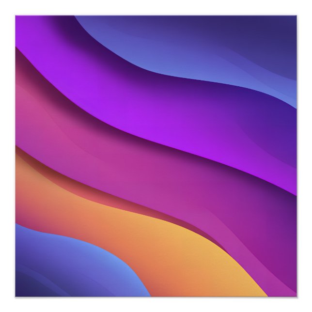 Póster Gradiente de Onda Vibrante (Anverso)