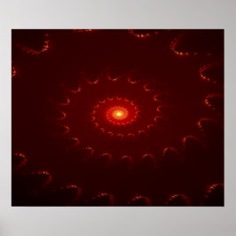Póster Gradiente De Swirl Fiery Red Sparkle