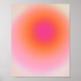 Póster Gradiente del amanecer - Naranja rosado beige