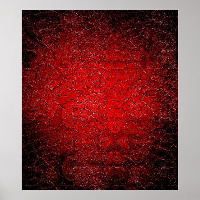 Póster Gradiente negro de textura de grifo rojo (Frente)