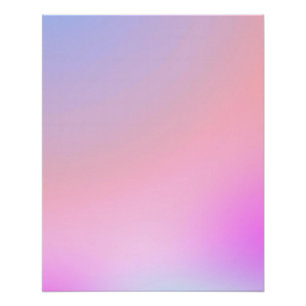 Póster Gradiente Pastel de Algodón de Azúcar Soñador