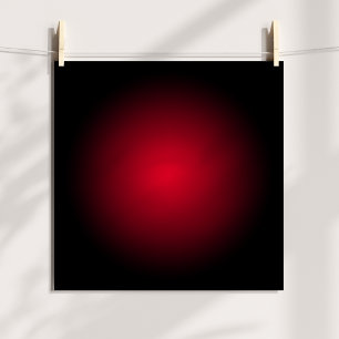 Póster Gradiente Radial Negro y Rojo