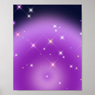Póster Gradiente Relajante Aura Púrpura