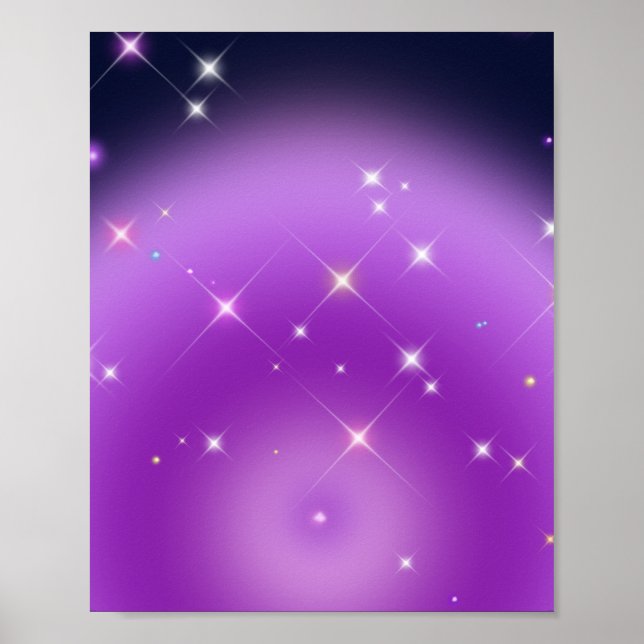 Póster Gradiente Relajante Aura Púrpura (Frente)