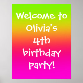 Póster Gradiente Tutti Frutti Personalizado