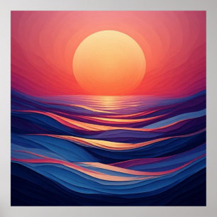 Póster Gradientes de puesta de sol abstractos 🌅
