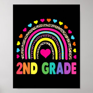 Póster Grado Chicas arcoiris Equipo de profesores 2º grad