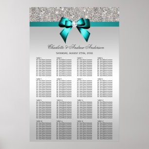 Póster Grado de asiento boda Secuencia de plata en revers
