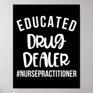 Póster Grado de practicante de enfermeras divertidas y ed