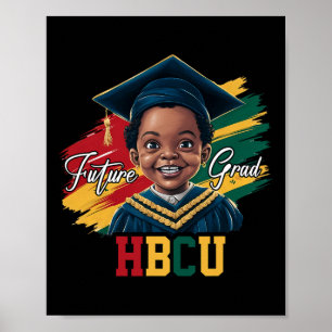 Póster Grado futuro Hbcu Niños negros Graduación Hbcu 1