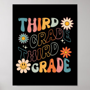 Póster Grado Groovy De Vuelta Al Equipo Escolar Estudiant