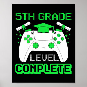 Póster Grado Nivel Gi Gi de Graduación Completa Gamer 5º 