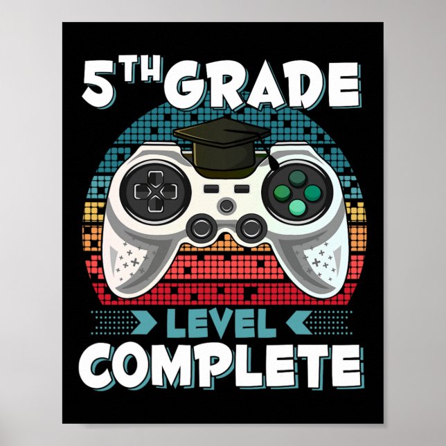Póster Grado Nivel Gi Gi de Graduación Completa Gamer 5º  (Frente)
