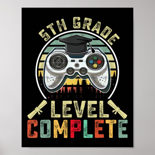 Póster Grado Nivel Gi Gi de Graduación Completa Gamer 5º  (Frente)