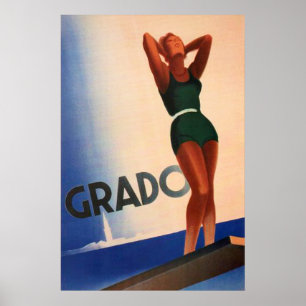 Póster Grado, Poster de Viajes de la Vintage en Italia
