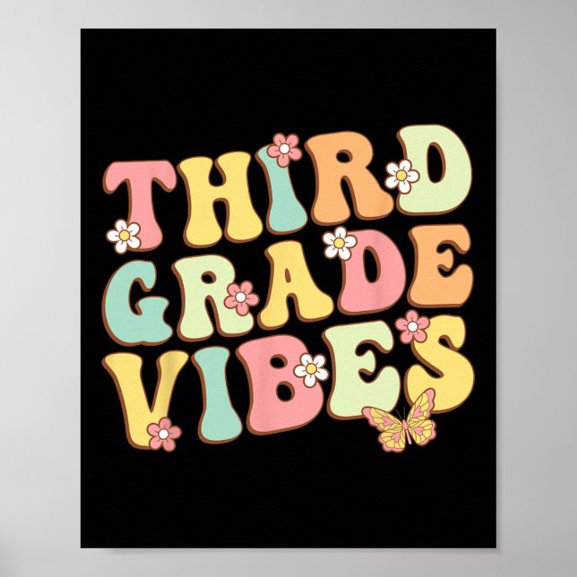 Póster Grado Vibes Hello Equipo de tercer grado Profesor  (Frente)