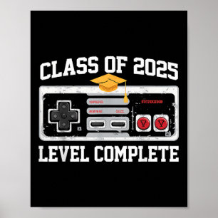 Póster Gradu Senior De Video Gamer De Nivel Completo De C