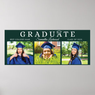 Póster Graduación 2024 Fotos Grad Guión Verde
