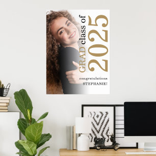 Póster Graduación 2025 de Modern Photo Overlay Congrats G