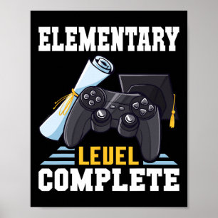 Póster Graduación 2025 Nivel elemental completo Retro Ga